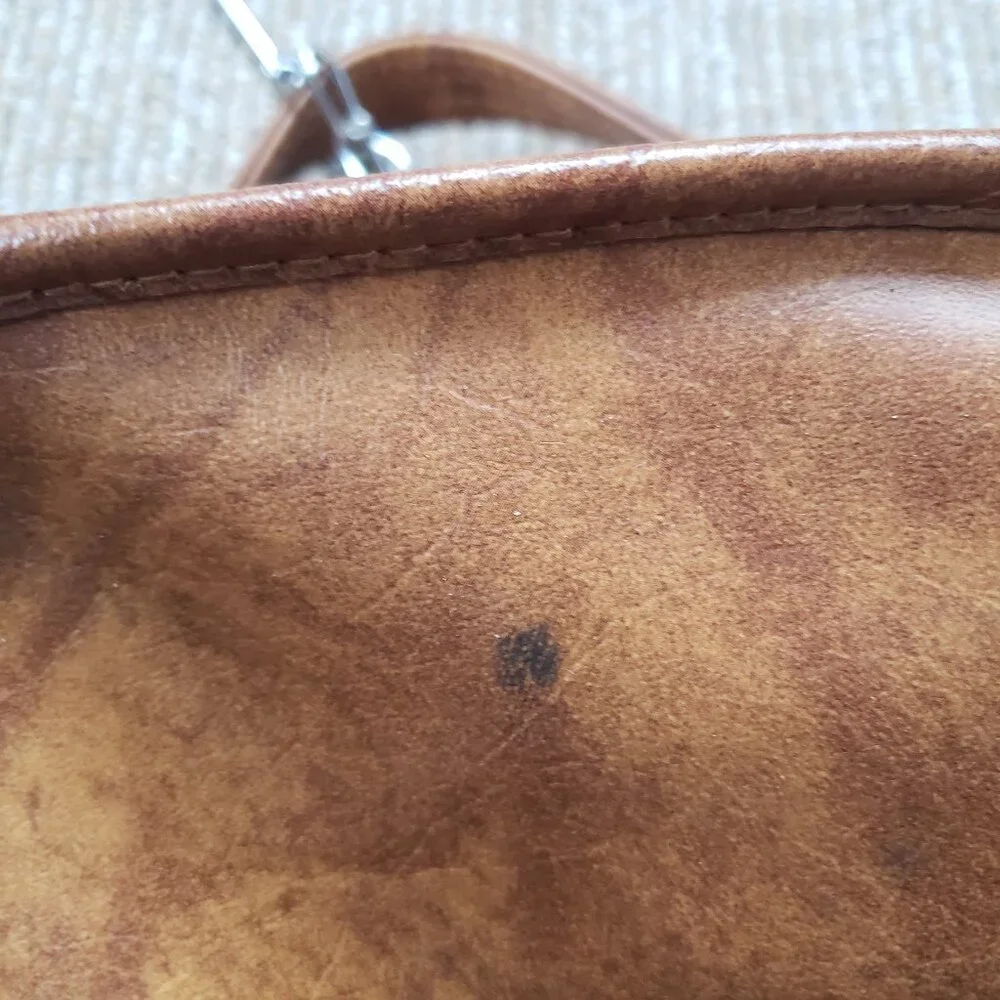 Vintage American Tourister Luggage Garment Suit Bag Leather Brown